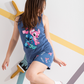 Girls' pajamas, cut shorts, stitch