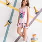Girls' pajamas, cut shorts, stitch