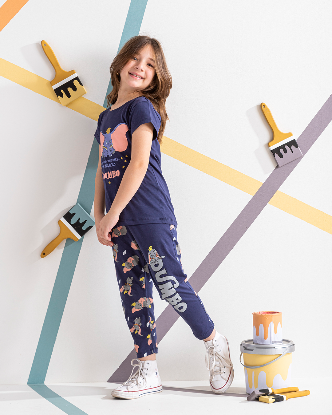 Girls' pajamas, half sleeves, Pentacore Dumbo