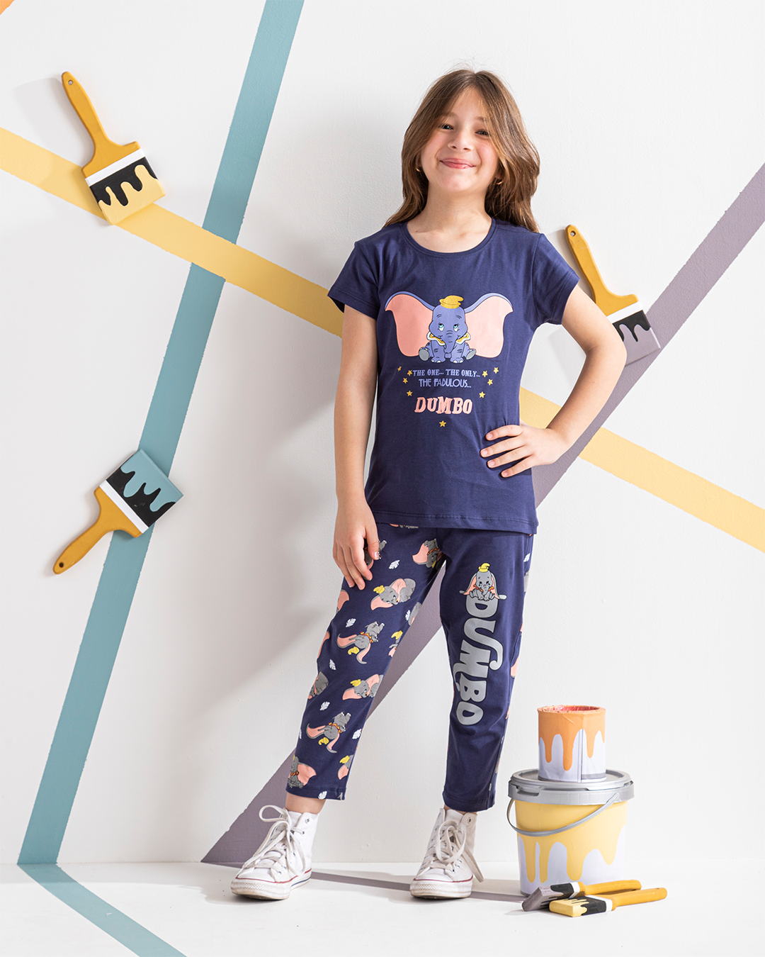 Girls' pajamas, half sleeves, Pentacore Dumbo