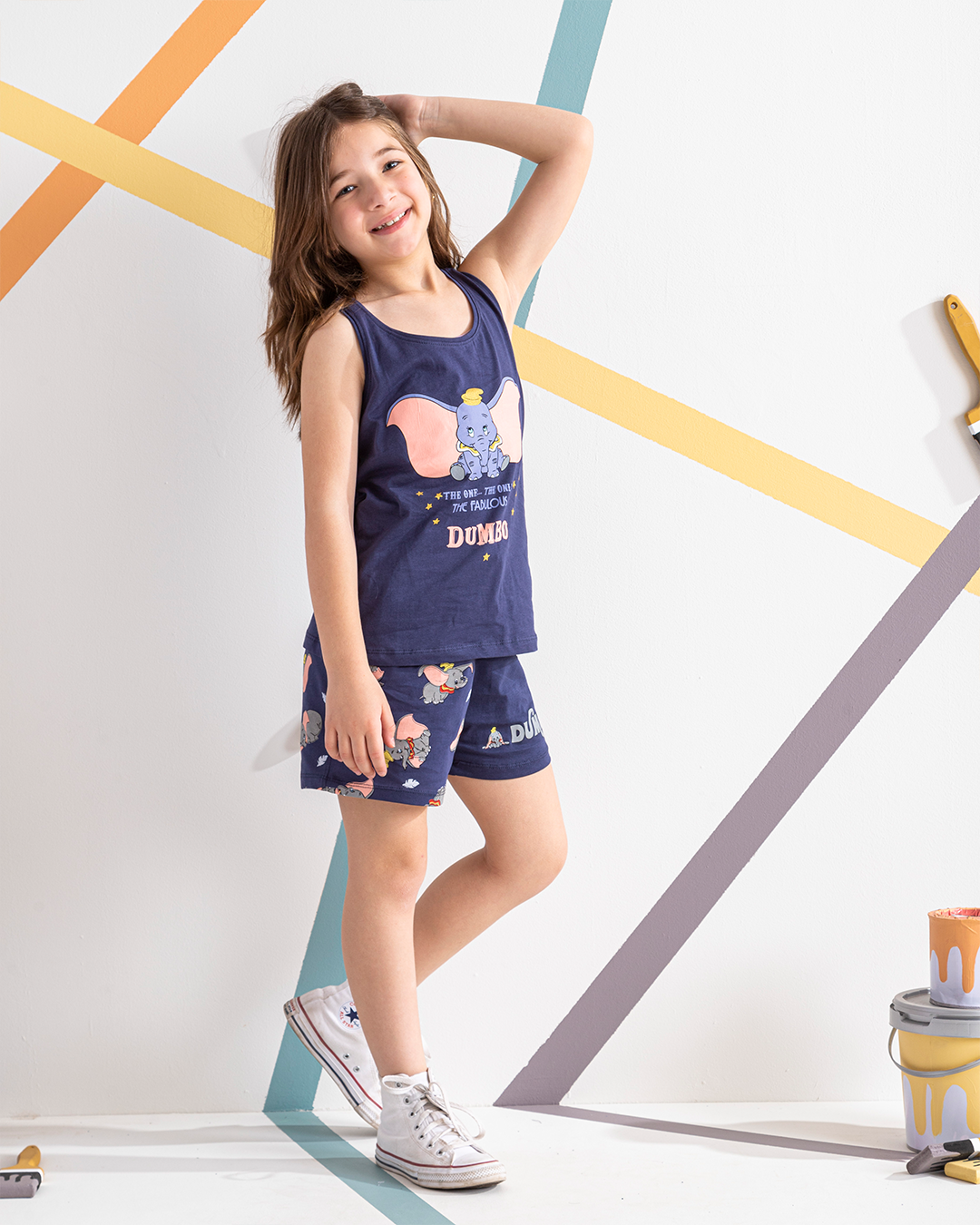 My girls' pajamas, Dumbo shorts