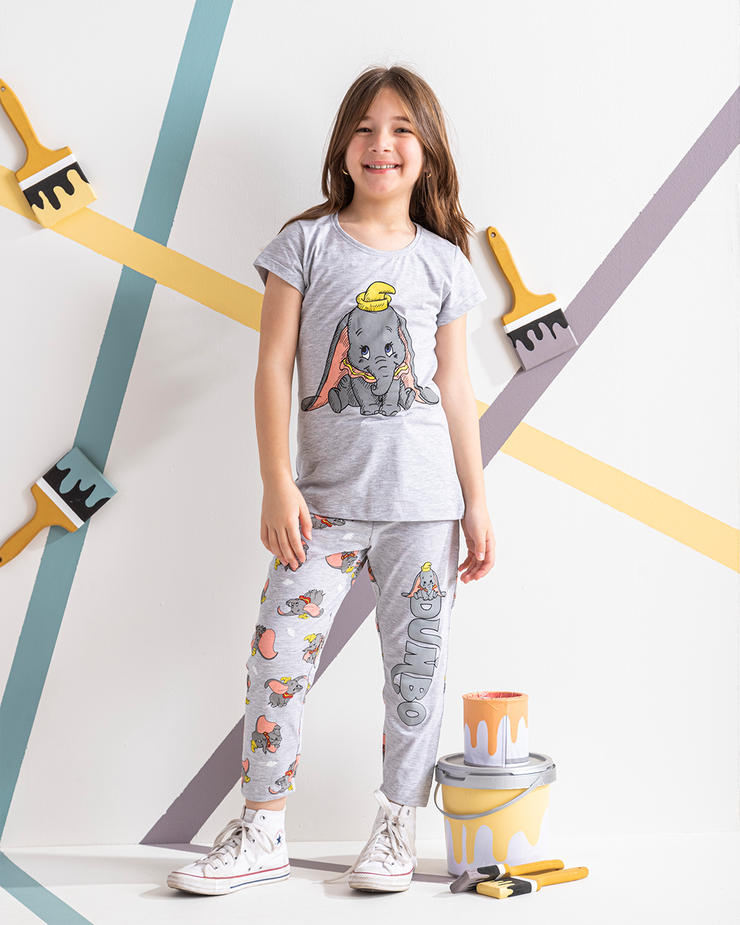 بيجامه بناتي نص كم بنتاكور دمبو