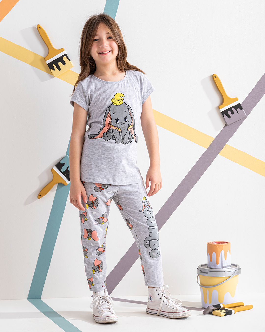 بيجامه بناتي نص كم بنتاكور دمبو