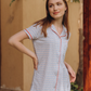 Classic women's pajamas with buttons, a pocket on the chest