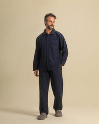 Chic Man in Printed Classic Pajama