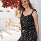 Black Floral بيجاما حريمي شورت