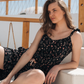Black Floral بيجاما حريمي شورت