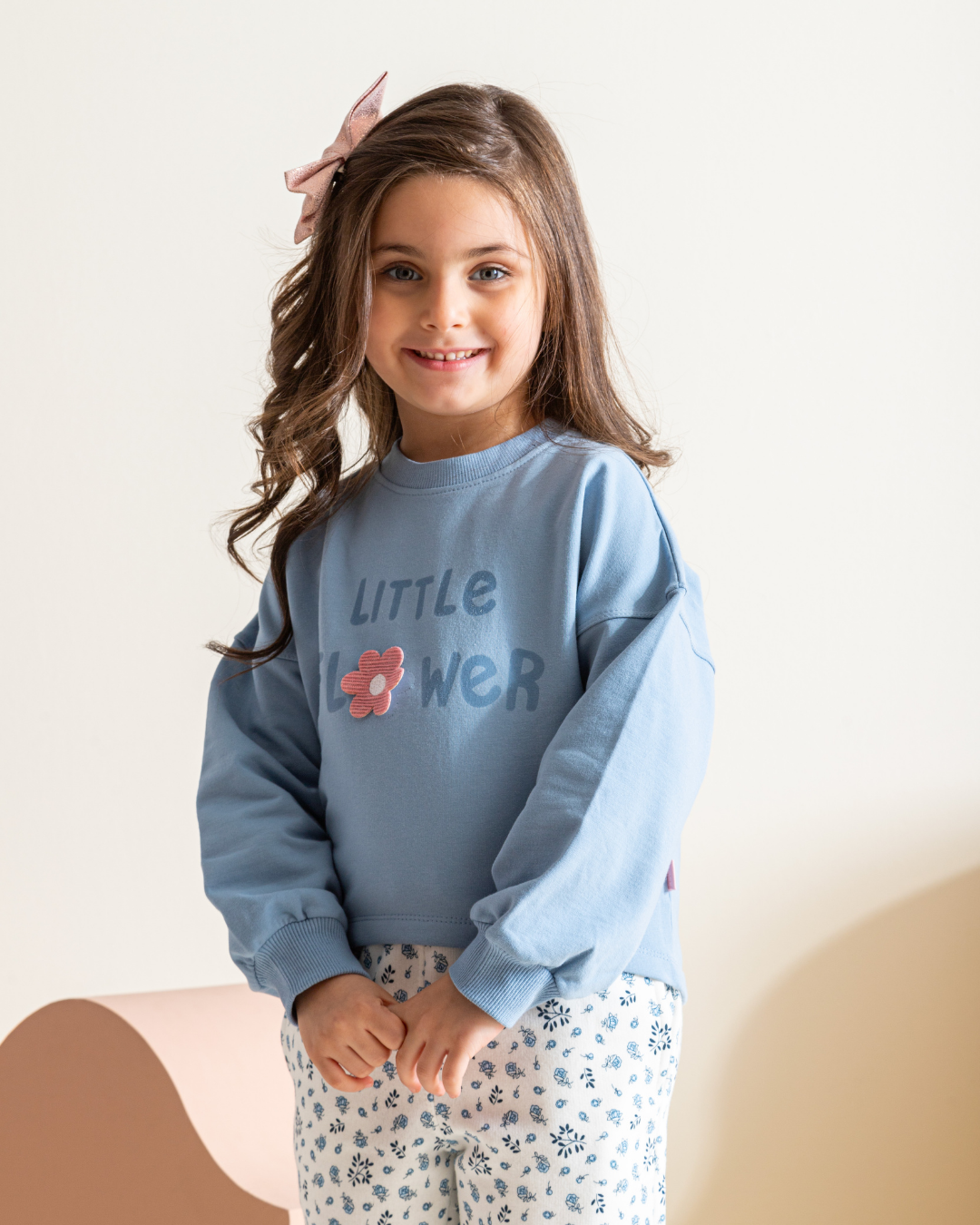 Little flower " بيجامه بناتي"تيشيرت + بنطلون مطبوع