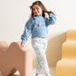 Little flower "girls' pajamas" T-shirt + printed pants