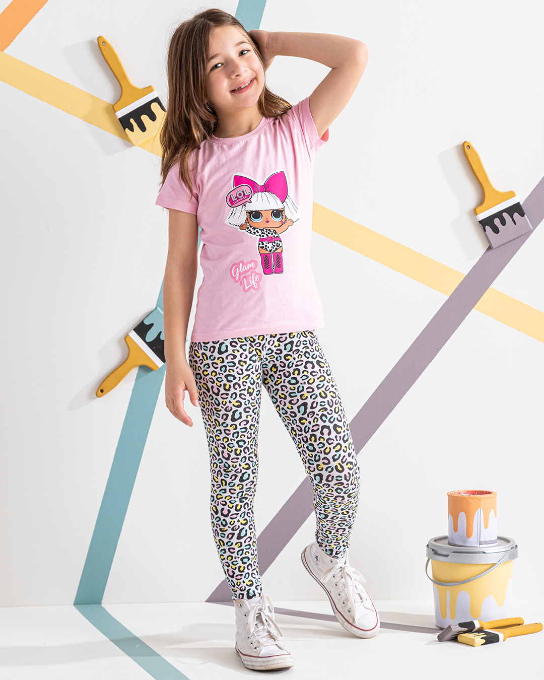 LOL Glam Life Disney Girls' Printed Leggings Pajamas