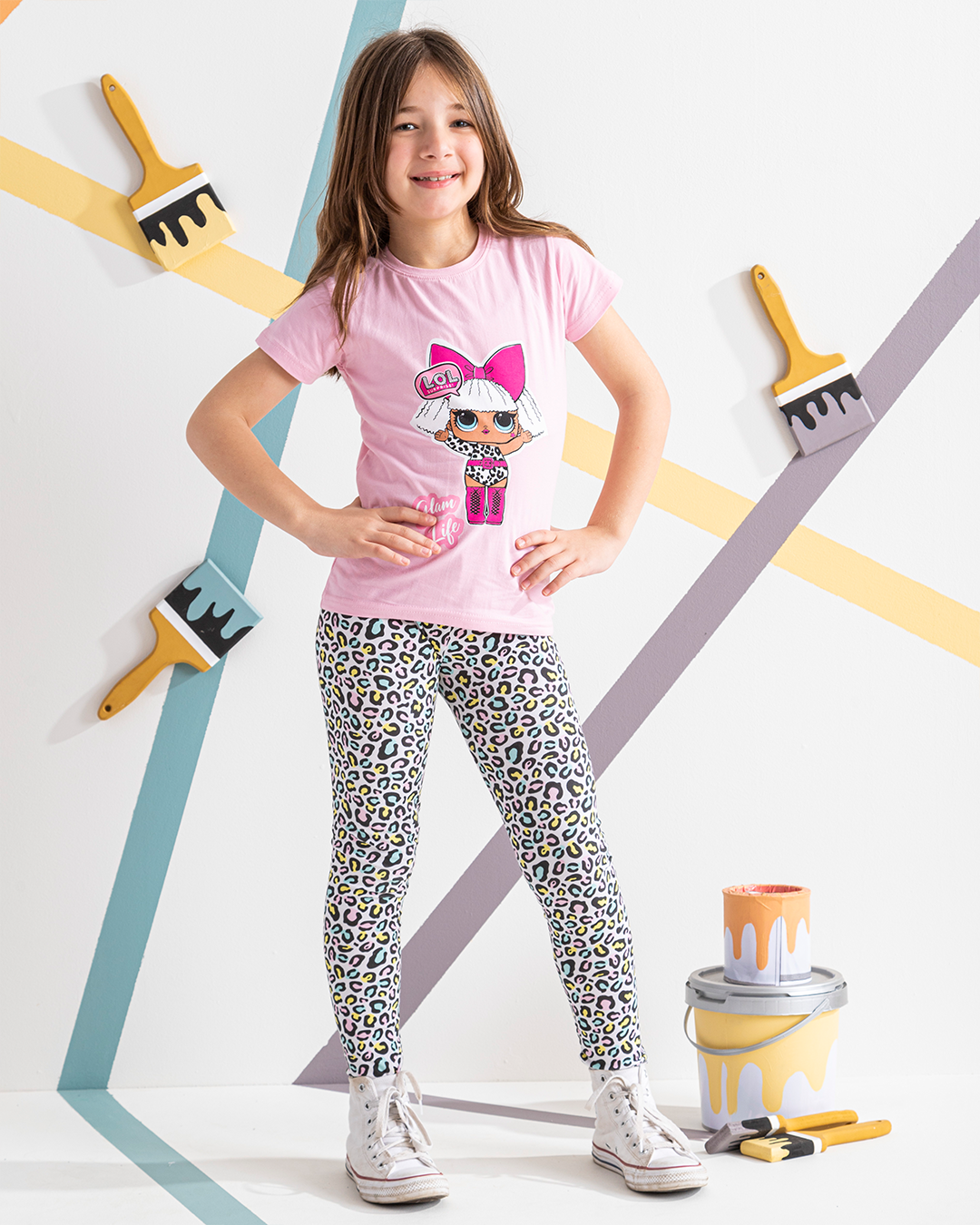LOL Glam Life Disney Girls' Printed Leggings Pajamas