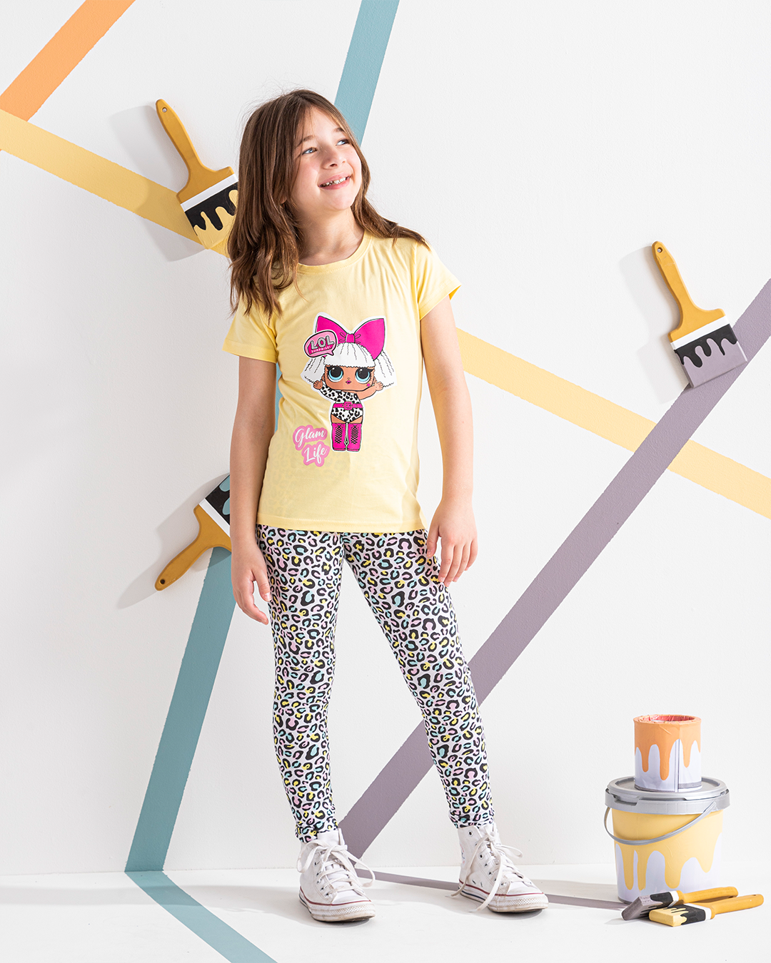 LOL Glam Life Disney Girls' Printed Leggings Pajamas