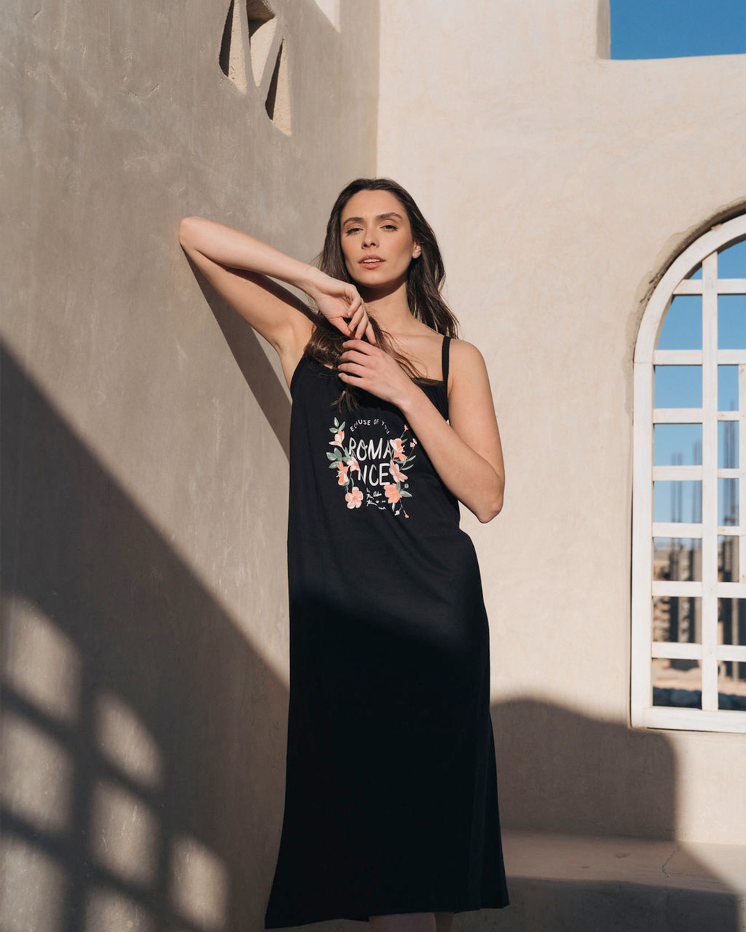 Suspender women's night shirt