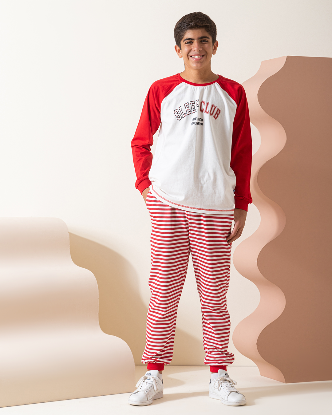 Sleep Club بيجاما اولادي كم طويل قطن * فسمر ميلتون