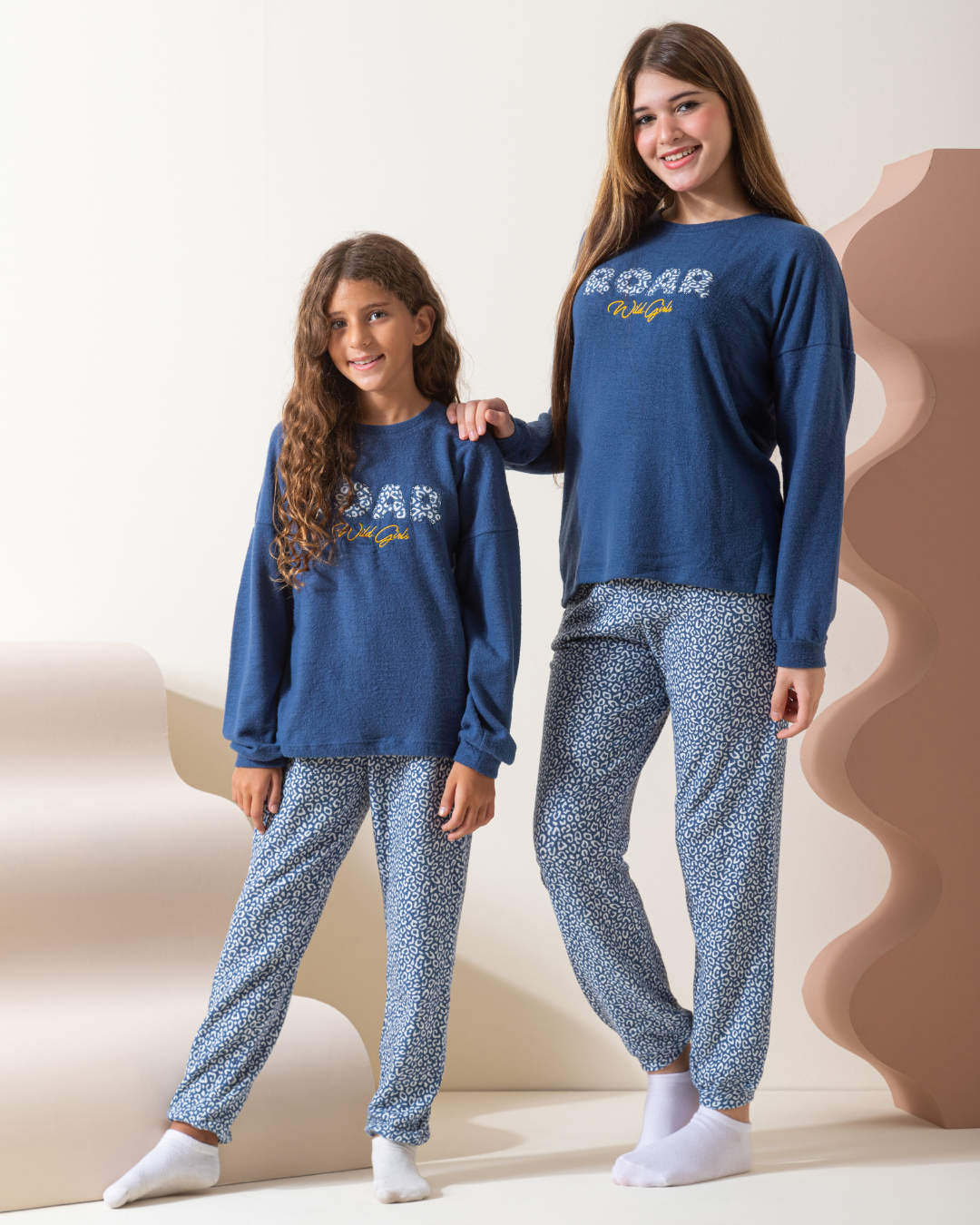 Roar بيجاما بناتي كم طويل خامة ثرمال