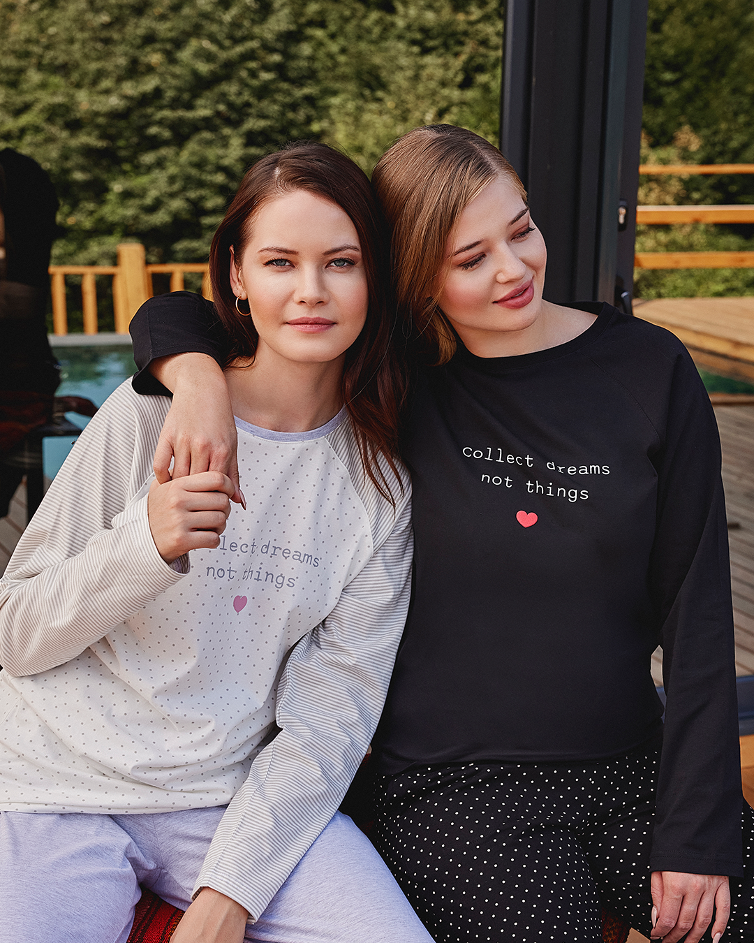 Collect dreams Thermal Polka dots pajamas for women, long sleeves