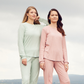 Warm nights womens' long sleeve ribbed jacquard pajamas