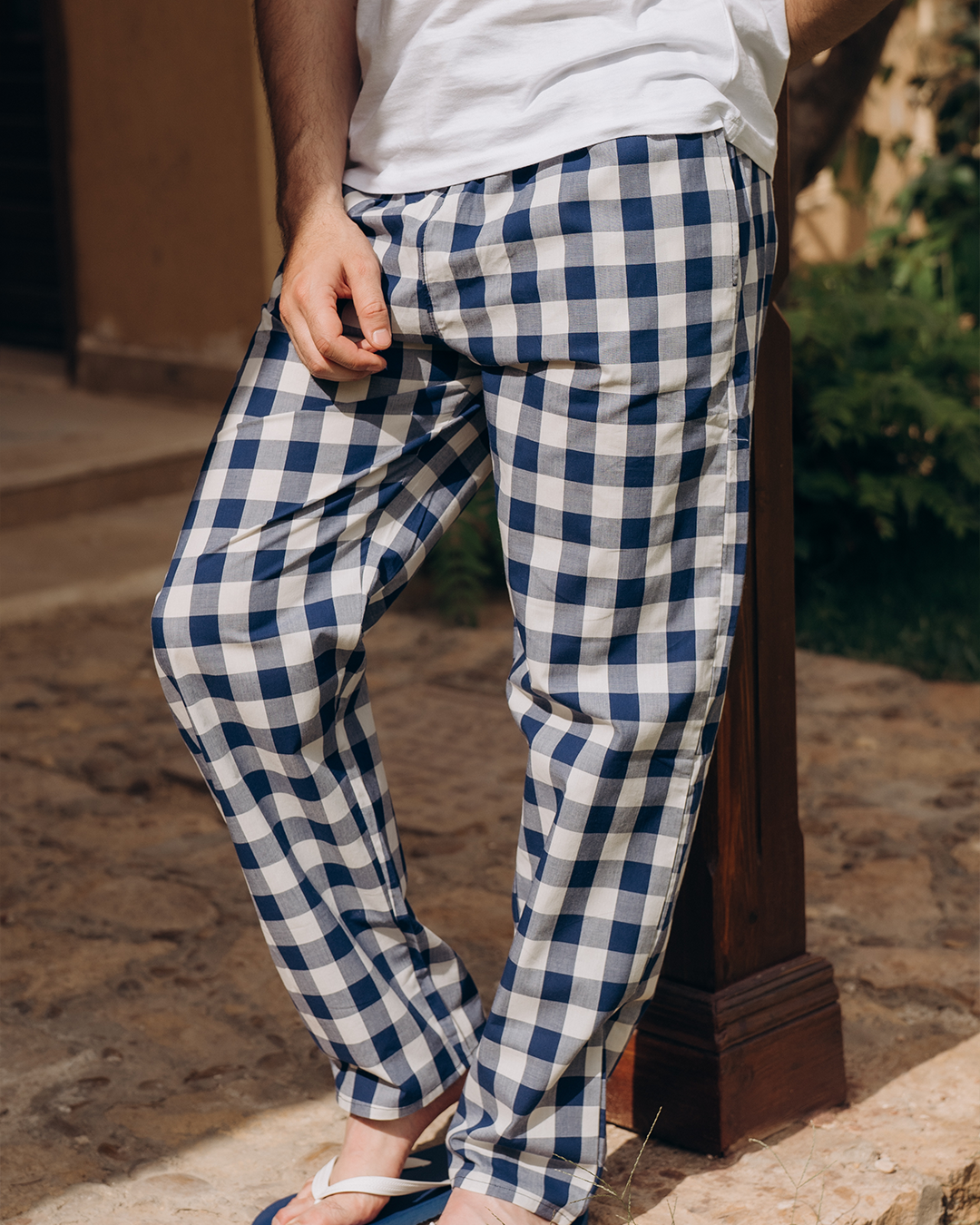 Men's gingham pant