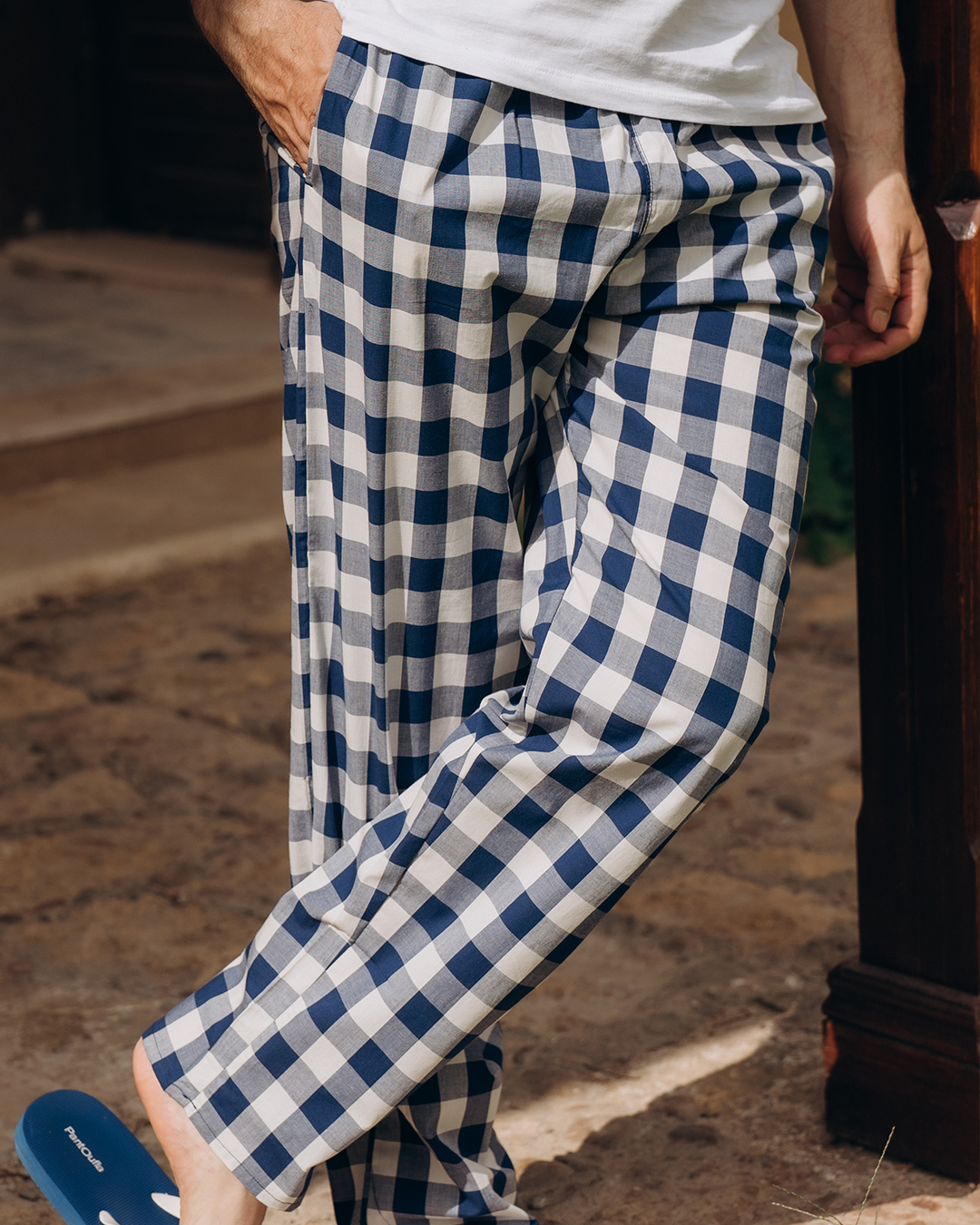 Men's gingham pant