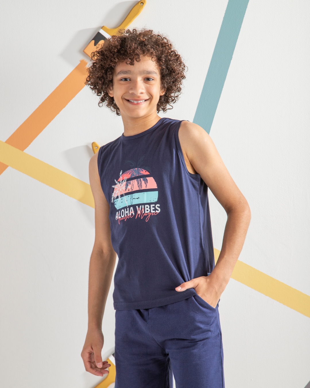 Aloha Vibes تيشرت اولادي كت قطن 100%