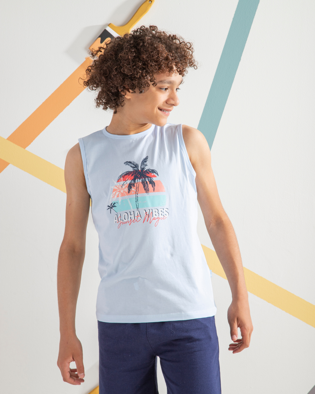 Aloha Vibes تيشرت اولادي كت قطن 100%