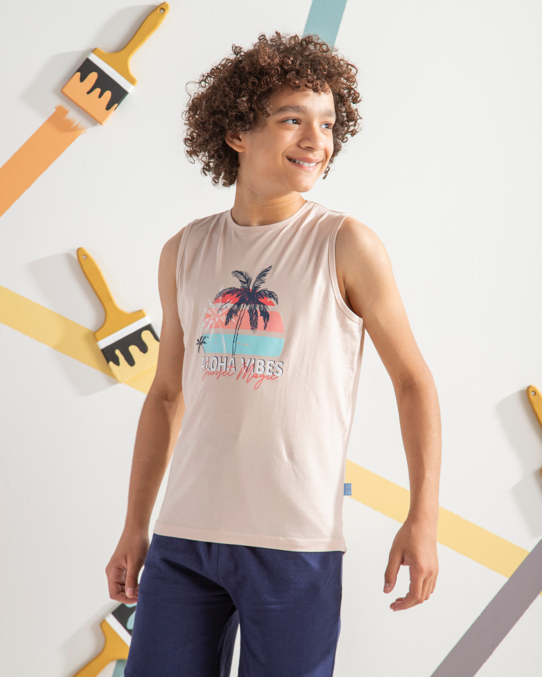 Aloha Vibes تيشرت اولادي كت قطن 100%