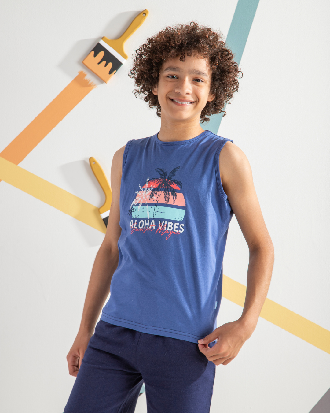 Aloha Vibes تيشرت اولادي كت قطن 100%