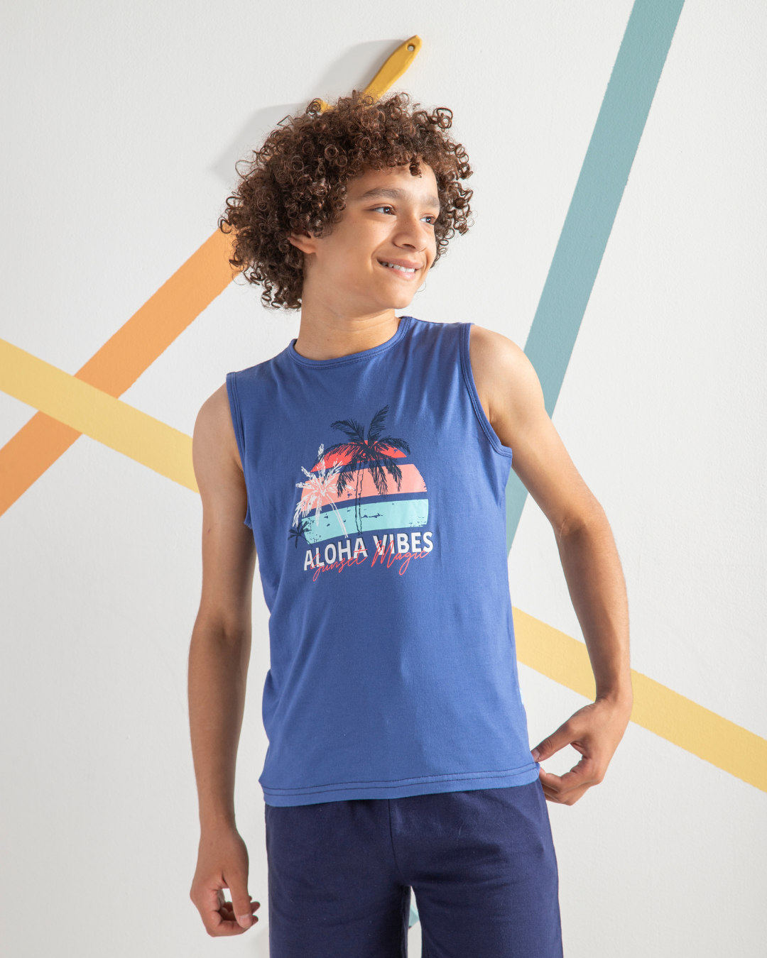 Aloha Vibes تيشرت اولادي كت قطن 100%