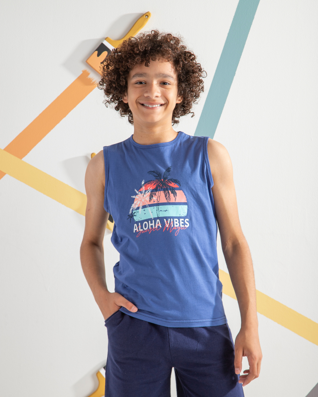 Aloha Vibes تيشرت اولادي كت قطن 100%