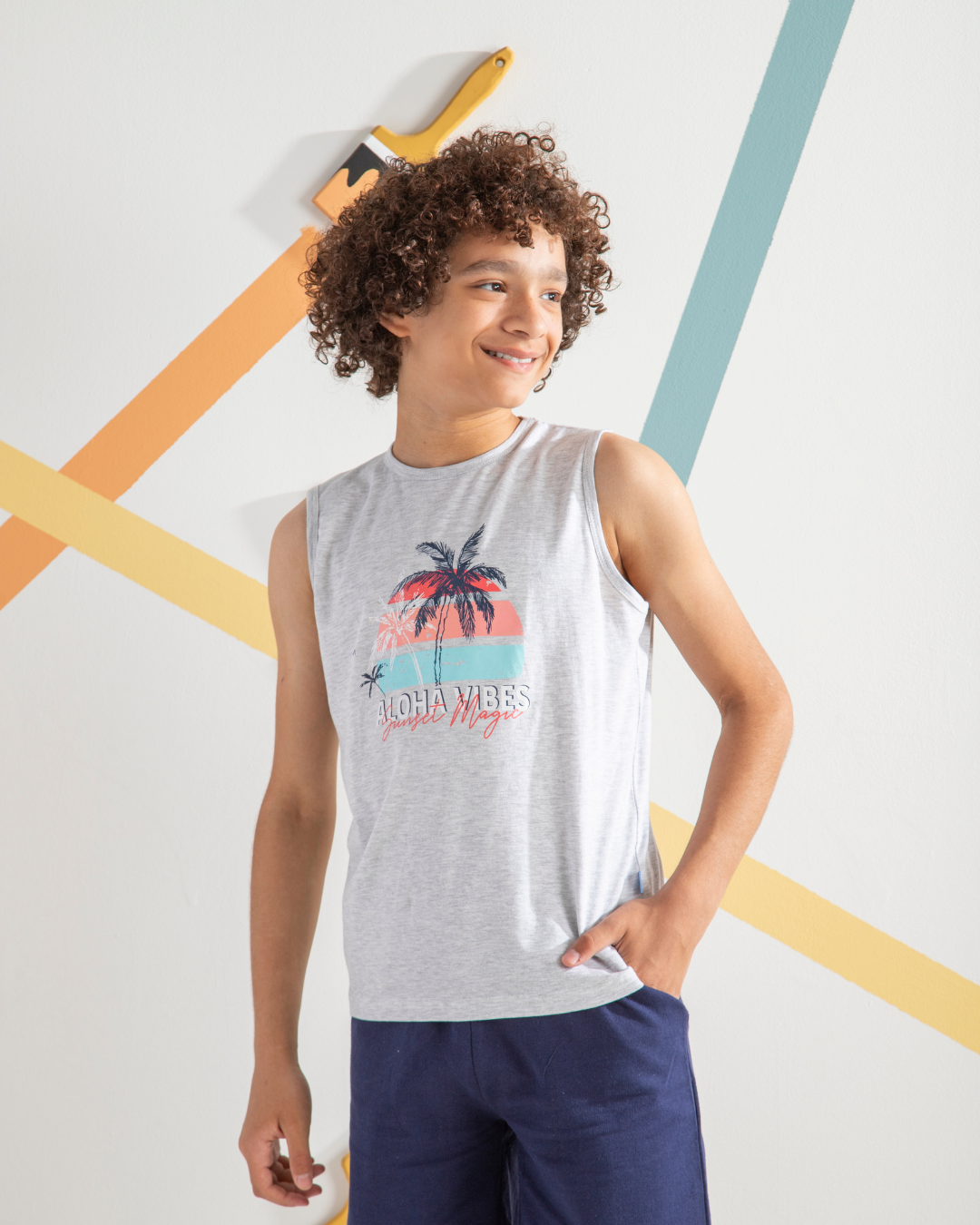 Aloha Vibes تيشرت اولادي كت قطن 100%