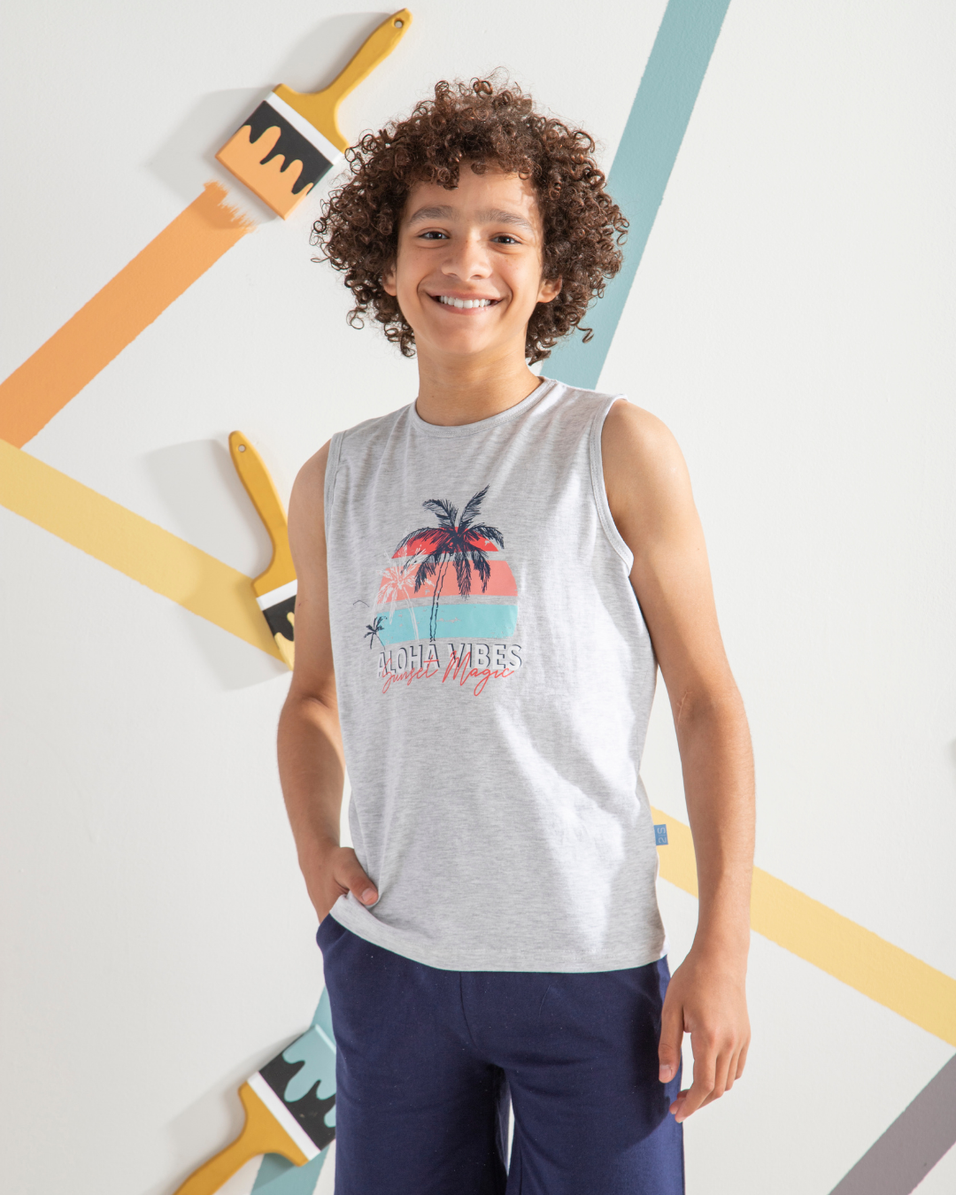 Aloha Vibes تيشرت اولادي كت قطن 100%