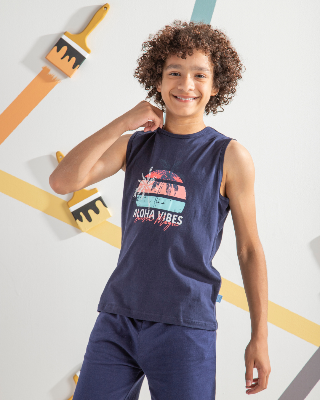 Aloha Vibes تيشرت اولادي كت قطن 100%