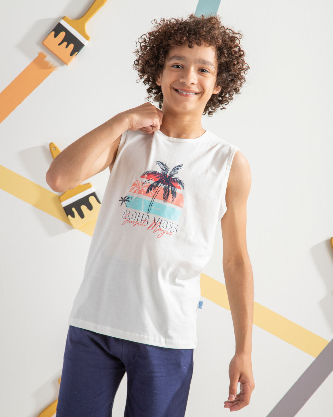 Aloha Vibes تيشرت اولادي كت قطن 100%