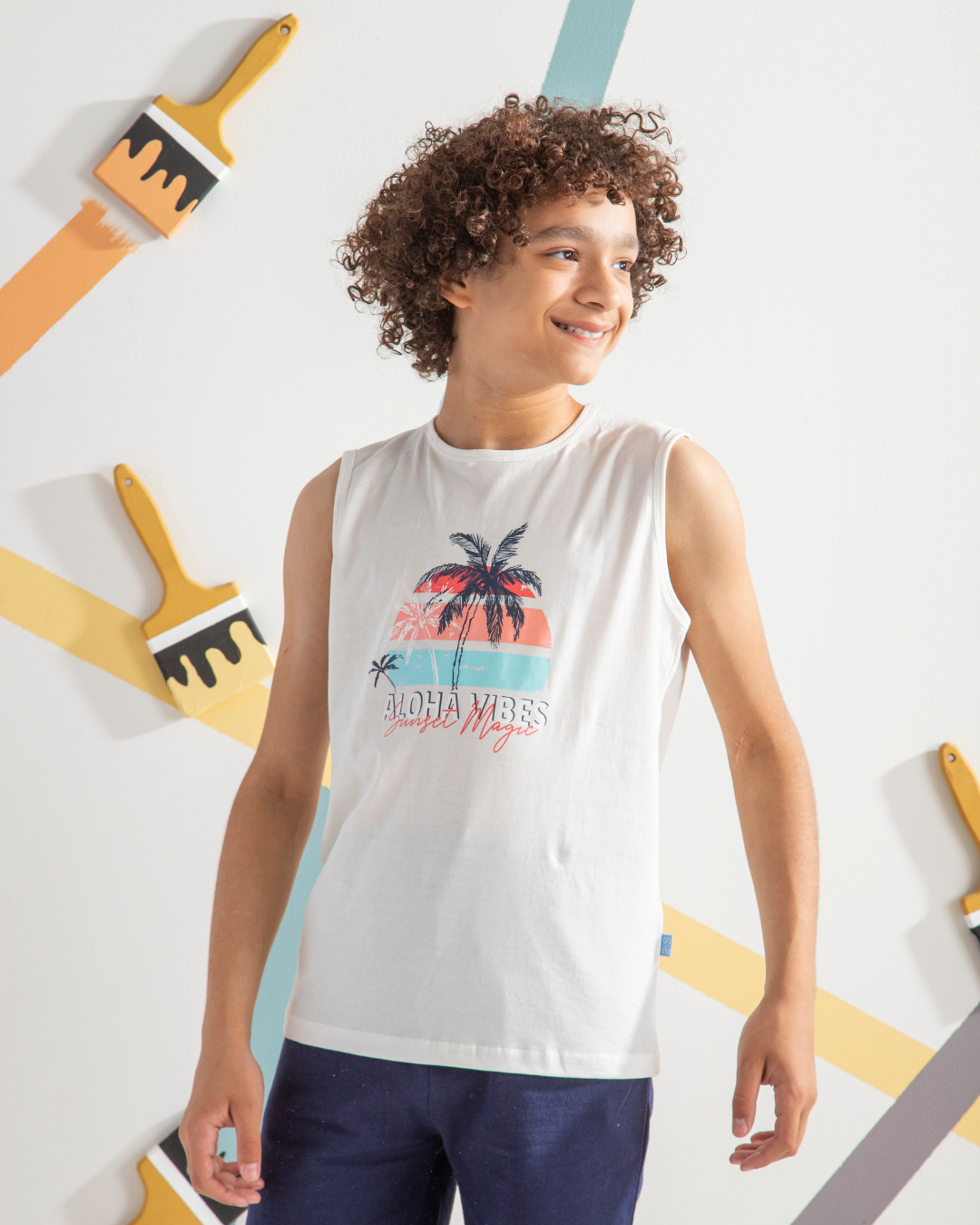 Aloha Vibes تيشرت اولادي كت قطن 100%