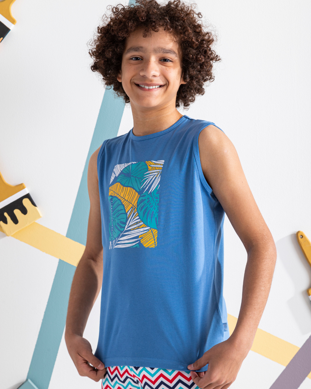 the colors of jungle تيشرت اولادي كت قطن 100%