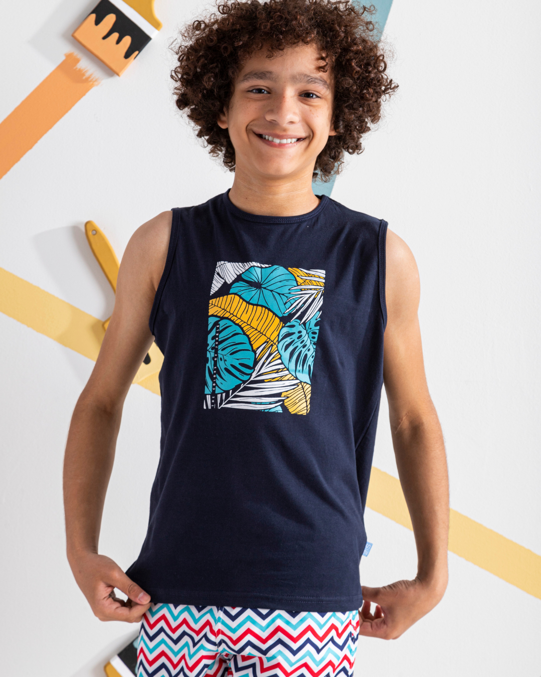 the colors of jungle تيشرت اولادي كت قطن 100%