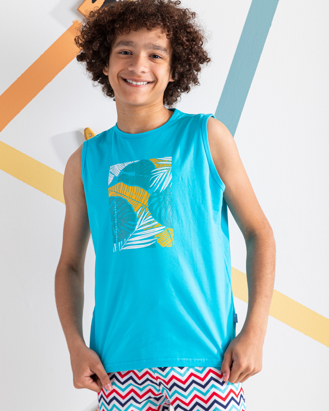 the colors of jungle تيشرت اولادي كت قطن 100%