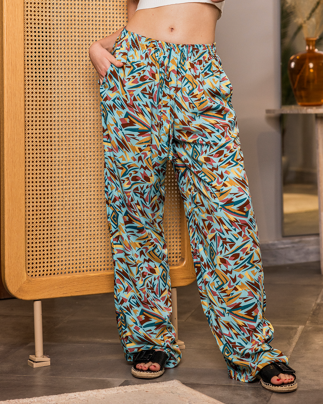 بنطلون فسكوز حريمي الوان