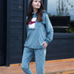 Hello Winter Ladies's Soft Elastane Velvet Pajamas 