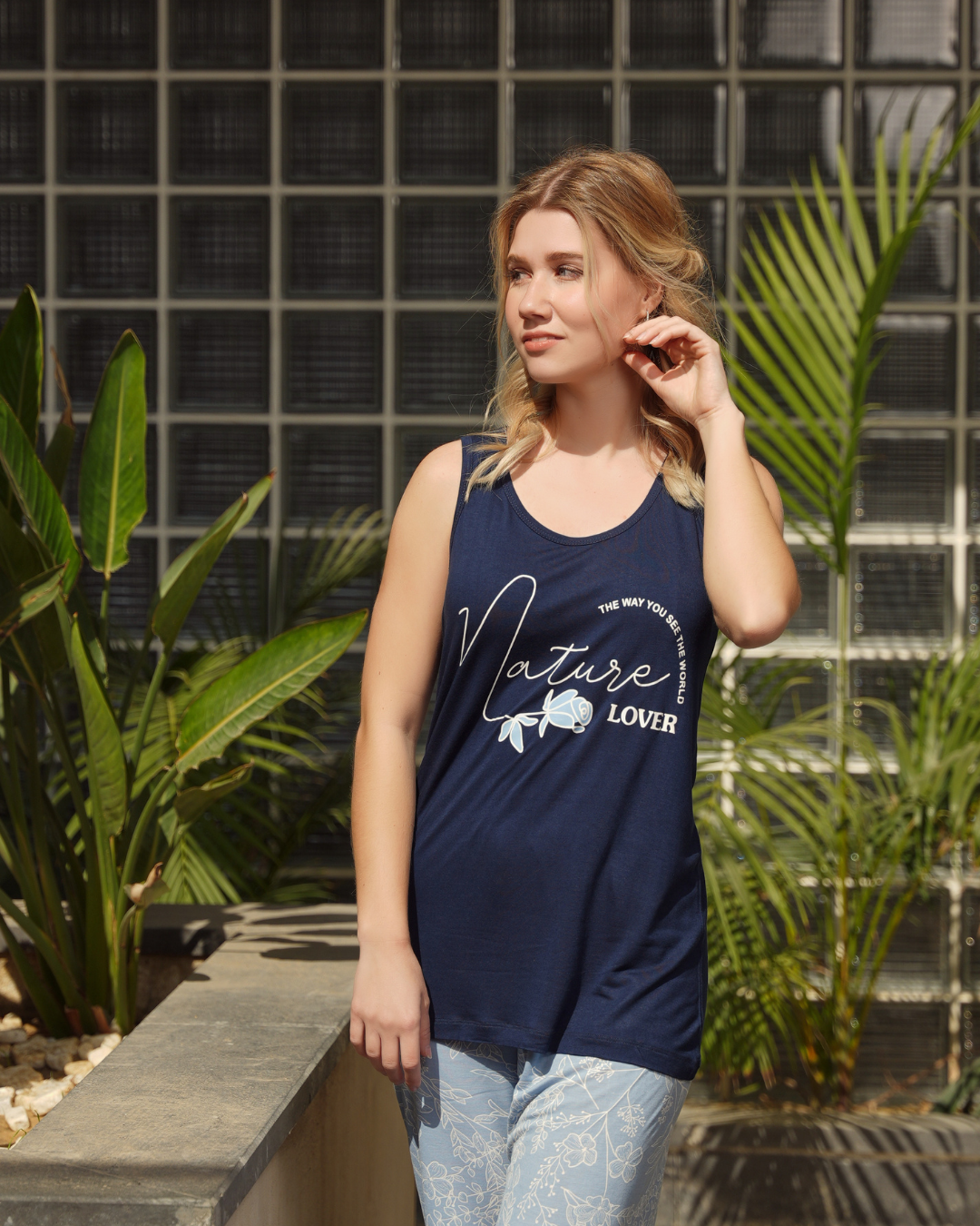 Women's pajamas, cut, round, and pentacle branches, viscose