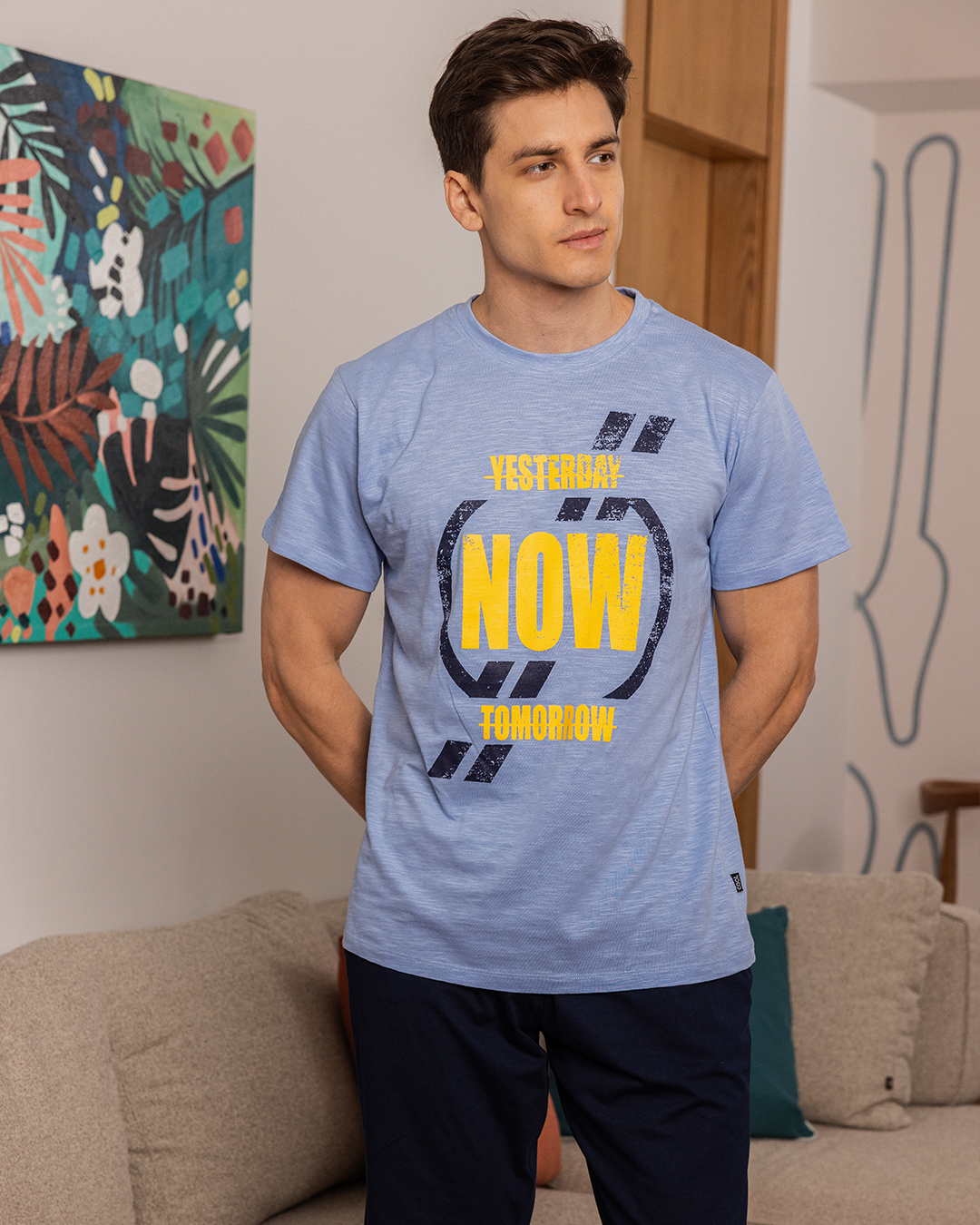 Pentacor Now Men's pajamas, half sleeves, round neck