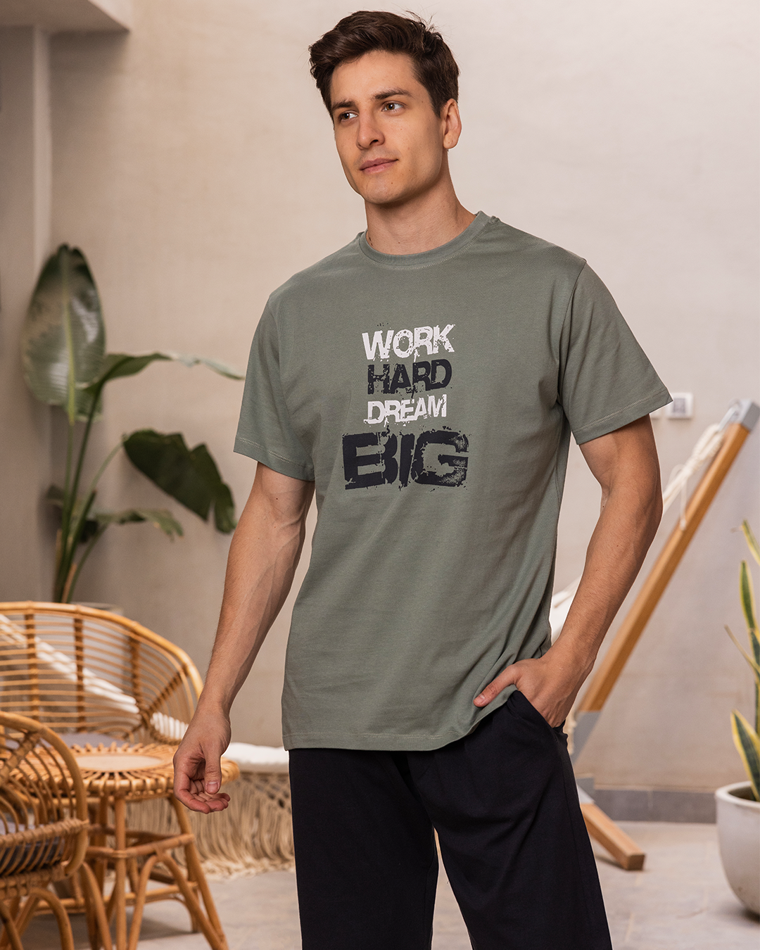 Pentacore Work hard men's pajamas with half sleeves