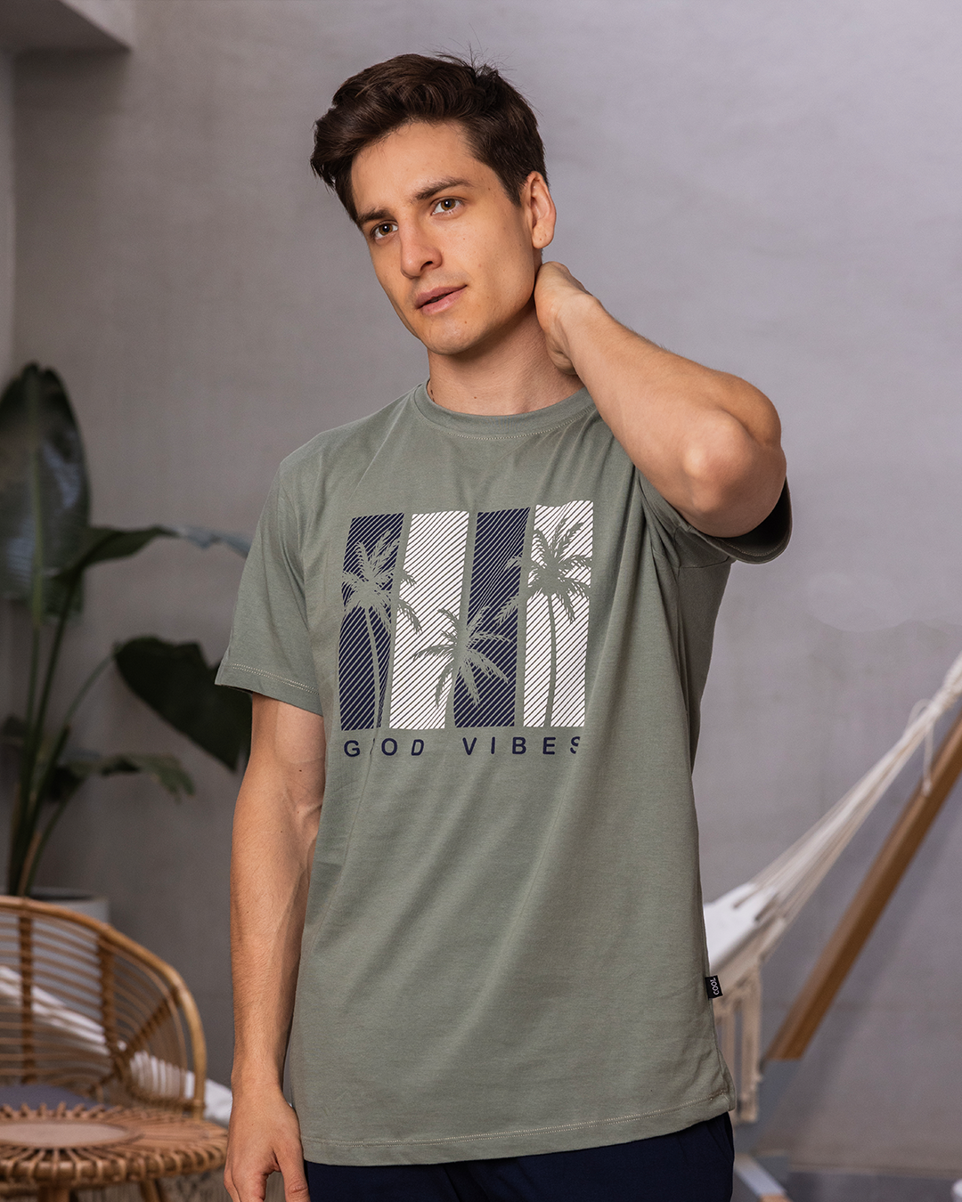 Pentacor Good vibes Men's pajamas, half sleeves, round neck