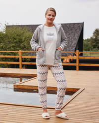 Night Princess بيجاما حريمي 3 قطع بولار فقطيفة بوليستر