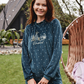 Women Long sleeve ,Soft elastin velvet Houses and trees