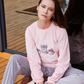 Snowman season women's pajamas, Soft elastin velvet, long sleeves