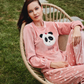 Cute Panda بيجاما حريمي قطيفة بوليستر