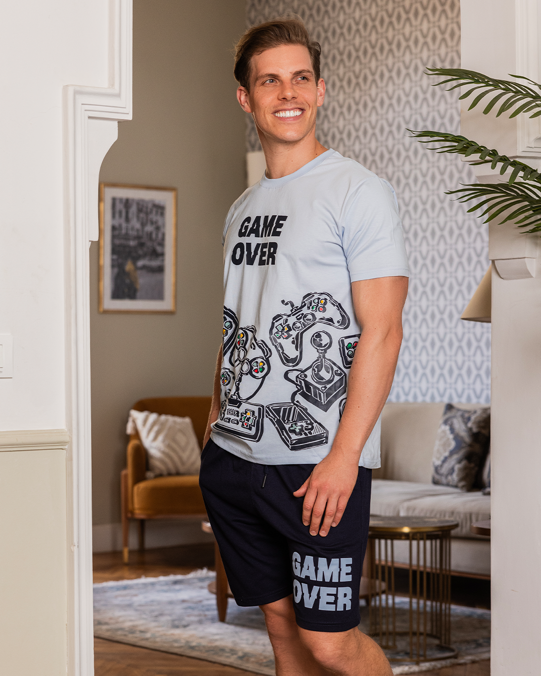 game over men's pajamas