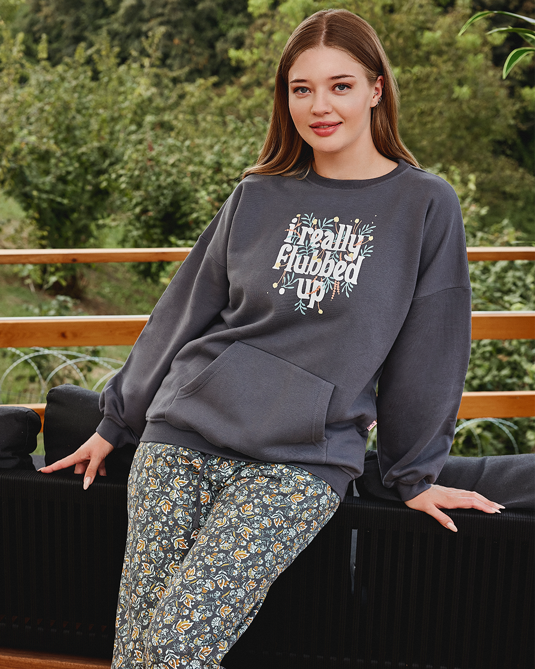 i Really Flubbed Up Ladies Fleece Pajama