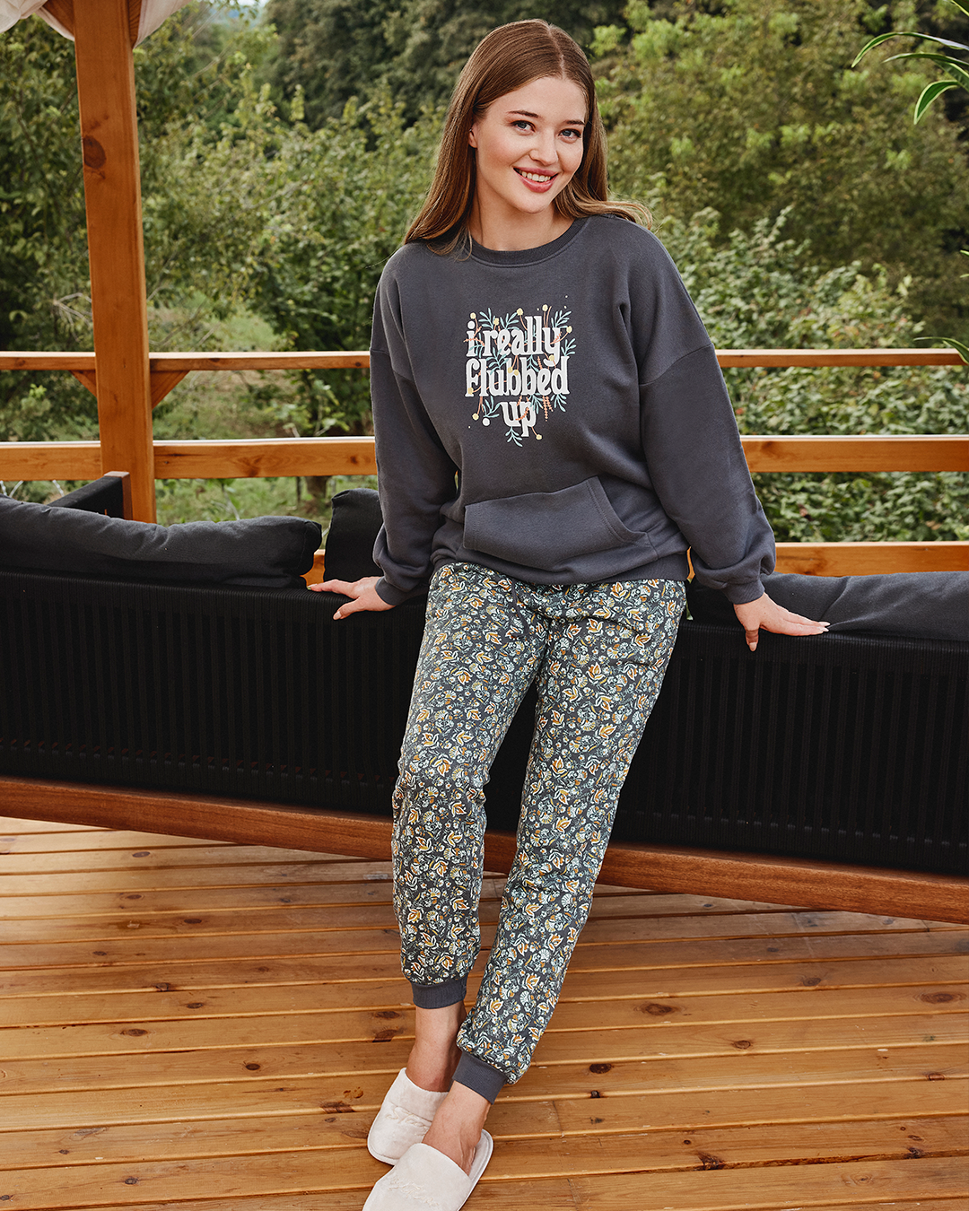 i Really Flubbed Up Ladies Fleece Pajama